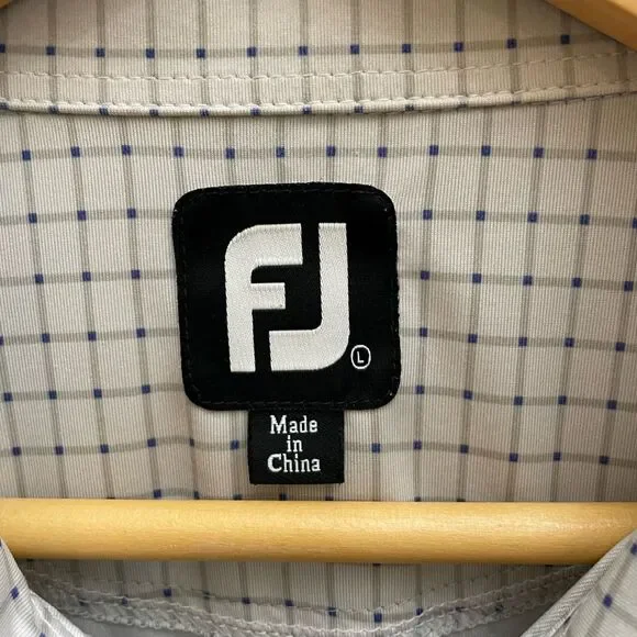 FootJoy Polo Shirt Mens Size Large Gray Embroidered Logo Golf - Picture 5 of 10